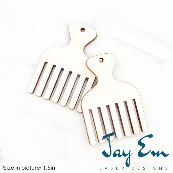 Afro Hair Pick Wood Blank