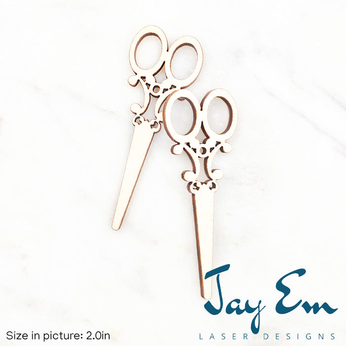 Stylish Scissors Wood Blank