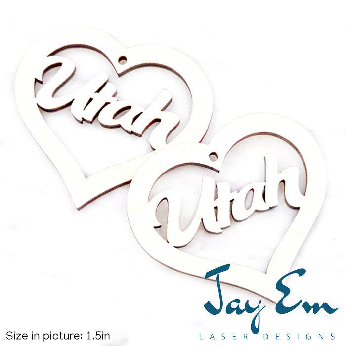 Utah Heart #1 Wood Blank