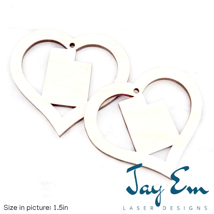 Utah Heart #2 Wood Blank