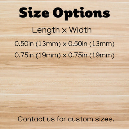 1/2" or 3/4" Small Rounded Square Wood Blank