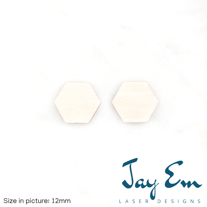 Hexagon Studs (No Hole) Wood Blank