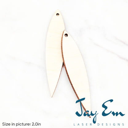 Thin Pointed Fin Wood Blank