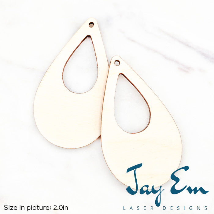 Wide Hollow Rounded Teardrop Wood Blank