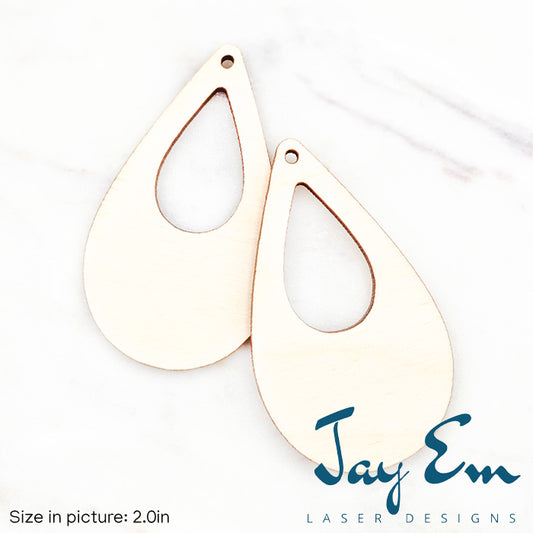 Wide Hollow Rounded Teardrop Wood Blank