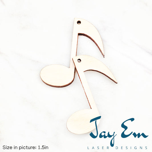Quaver Music Note Wood Blank