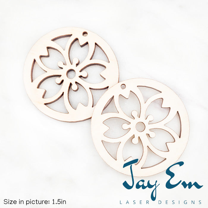 Cherry Blossom Circle Wood Blank