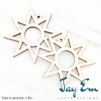 Geometric Sun Wood Blank