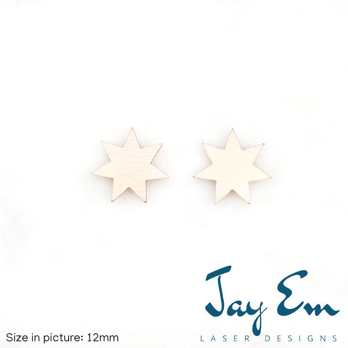 7-Point Star Studs (No Hole) Wood Blank