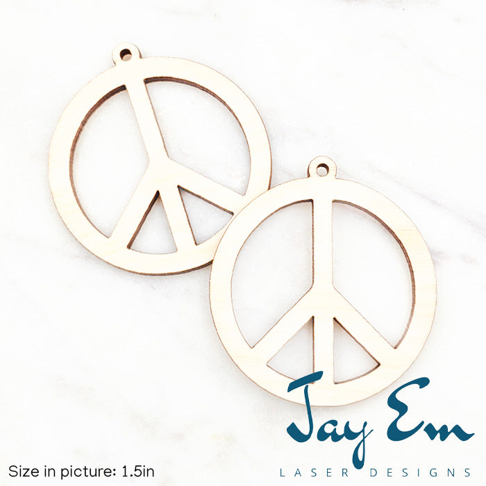 Peace Sign Wood Blank