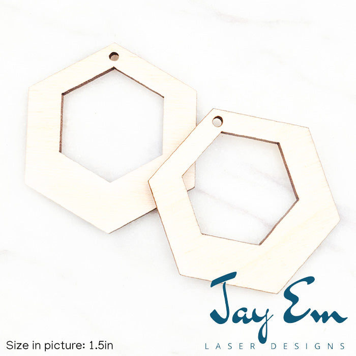 Hollow Hexagon Wood Blank