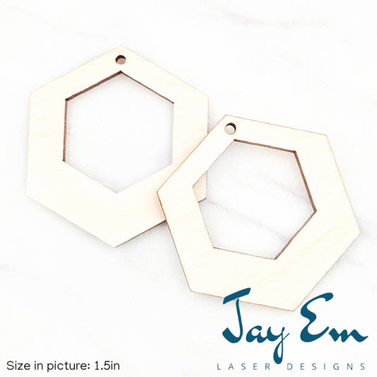 Hollow Hexagon Wood Blank