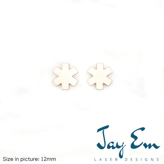 Star of Life Studs (No Hole) Wood Blank