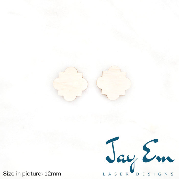 Quatrefoil Studs (No Hole) Wood Blank