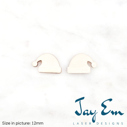 Santa Hat Studs (No Hole) Wood Blank