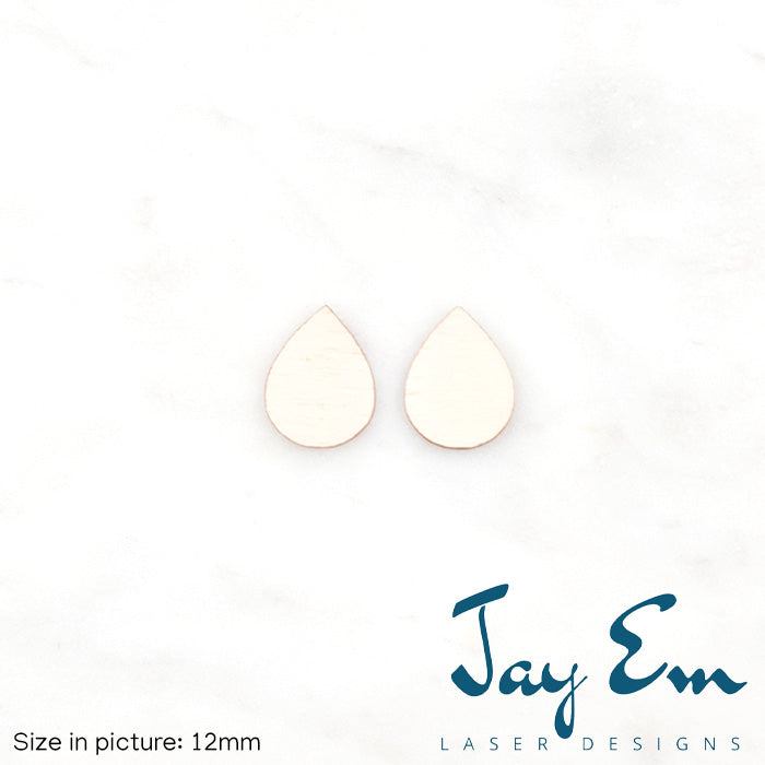 Teardrop Studs (No Hole) Wood Blank