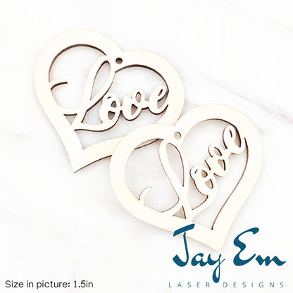 Love Heart Wood Blank