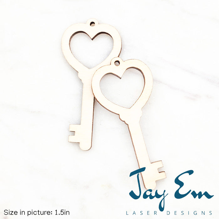 Heart Key Wood Blank