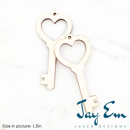 Heart Key Wood Blank