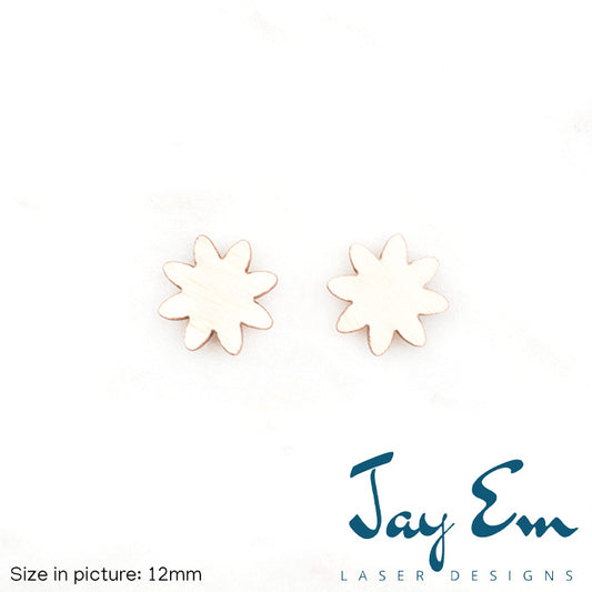 Daisy Flower Studs (No Hole) Wood Blank