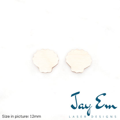 Clam Shell Studs (No Hole) Wood Blank