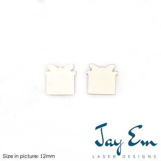 Present Gift Studs (No Hole) Wood Blank