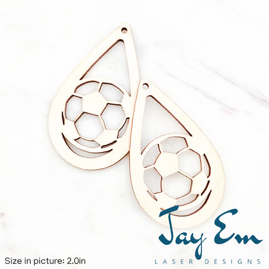 Soccer Teardrop Wood Blank