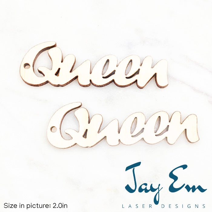 Queen Letters Wood Blank