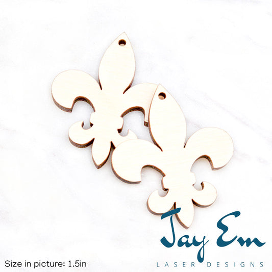 Fleur De Lis Wood Blank