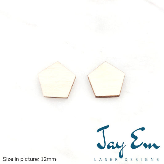 Pentagon Studs (No Hole) Wood Blank