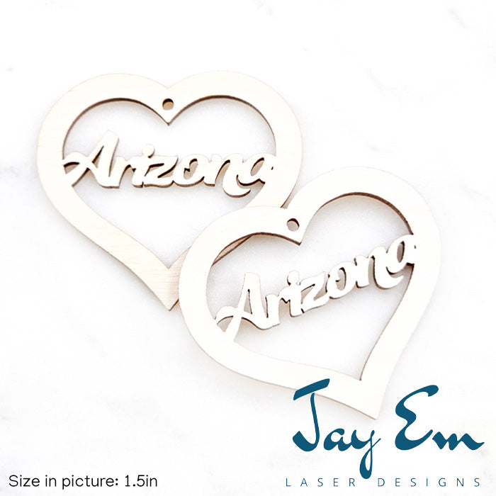 Arizona Heart #1 Wood Blank