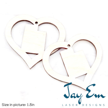 Utah Heart #2 Wood Blank